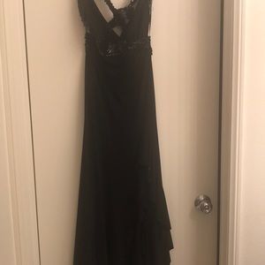Elegant black sequin dress